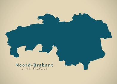 North Brabant map