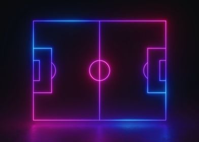 Neon Football Field