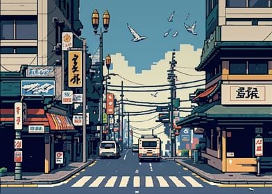 Nagoya City Pixel Art