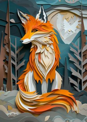 Orange Fox Paper Craft