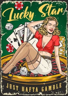 Lucky Star Pin Up Girl