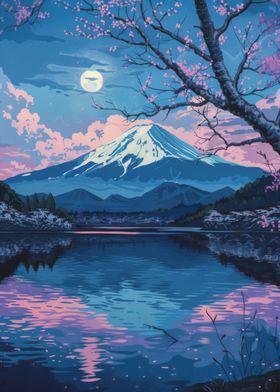 Mountain Japan Painting