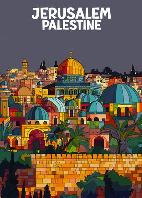 Jerusalem Palestine Poster