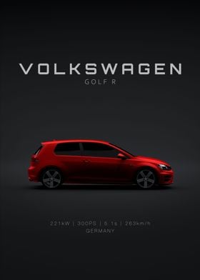 Volkswagen Golf R VII Red
