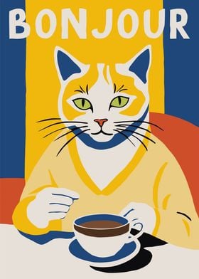 Bonjour Coffee Poster