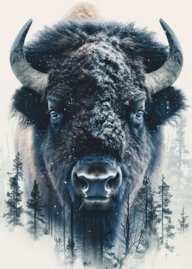 Bison portrait