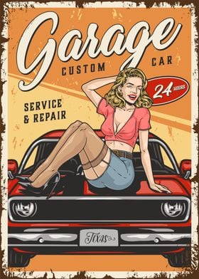 Garage Pin Up Girl