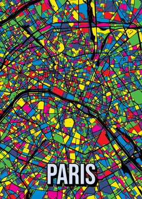 Paris Pop Art City Map