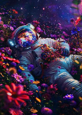 Floral Space Astronaut