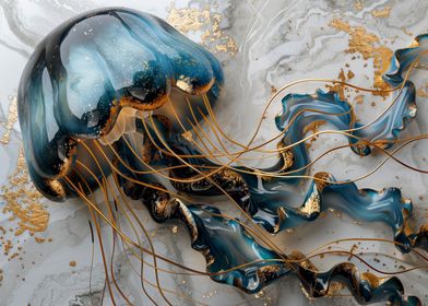 Black marble Jellyfish