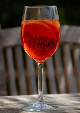 Orange summer cocktail