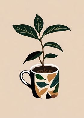 Ground Coffee Mug Poster