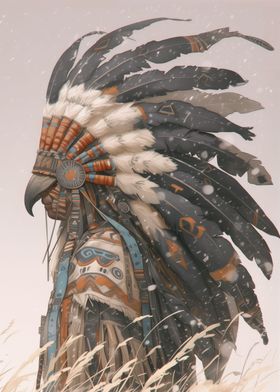 Tribal Feather Headdress 