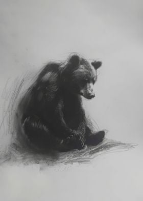 Bear In Charcoal 