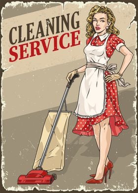 Cleaning Service Pin Up