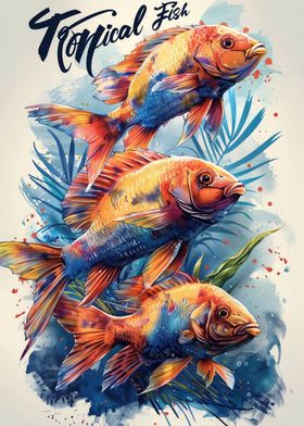 Tropical fish poster