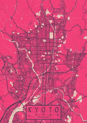 Kyoto City Map Blossom