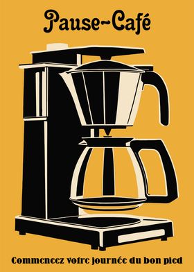 French Coffee Poster