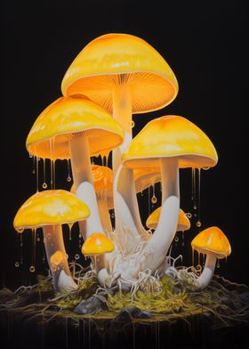 Mushrooms in Yellow