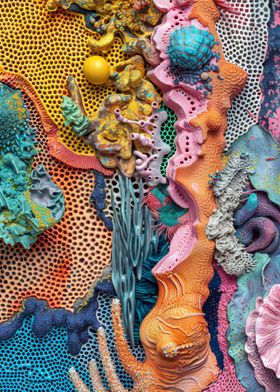 Colorful 3D Coral Fantasy