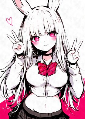 Kawaii Bunny Girl Peace