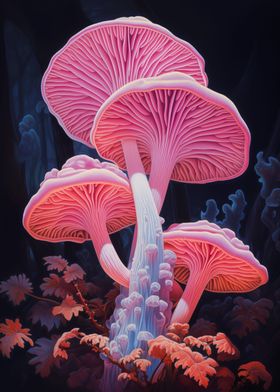 Mushrooms in Pink