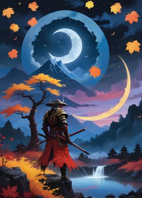 Samurai Japanese Moonlight