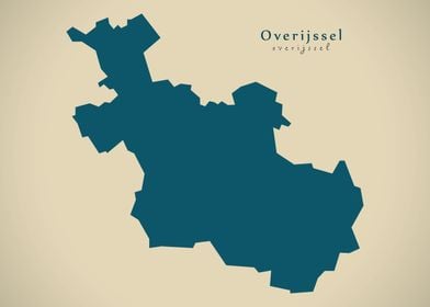 Overijssel Netherlands map