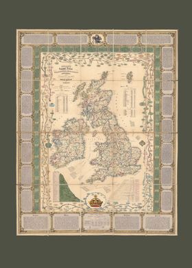 1851 Britain Ireland Map