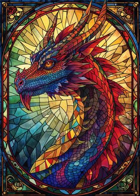 Stained Glass Dragon 2