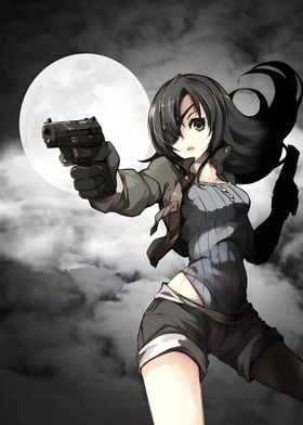 Girl with gun