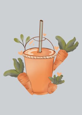 A Carrot Smoothie Drink