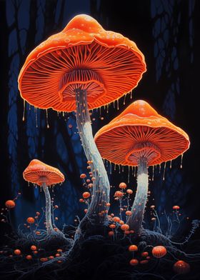 Mushrooms in Orange