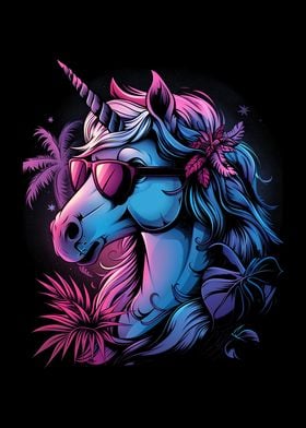 Retro Unicorn Vaporwave