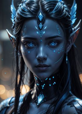 Blue humanoid avatar