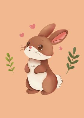 Bunny Rabbits and Hearts