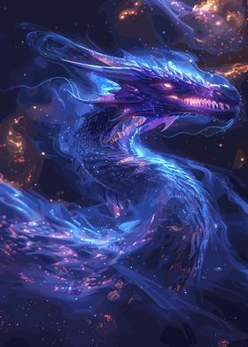 Blue Fantasy Dragon