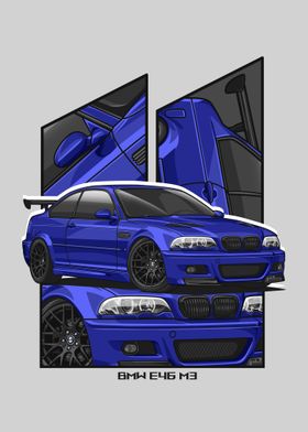 BMW E46 M3 blue