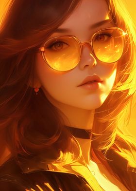 golden glare anime girl