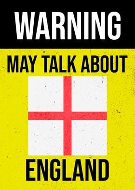 WARNING ENGLAND FLAG