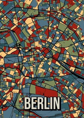 Berlin Earthtone City Map