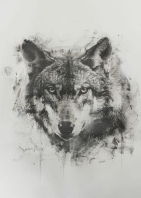 Wolf in Charcoal 