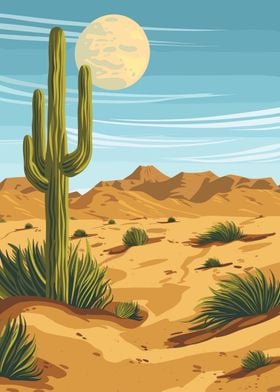 Desert Landscape Cactus