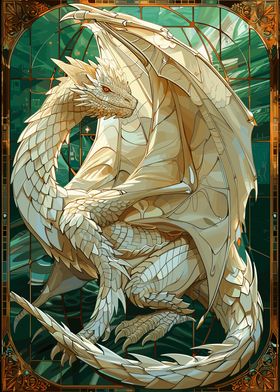 White Fantasy Dragon