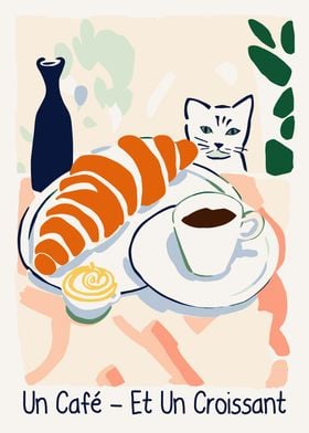 Croissant Cafe Poster