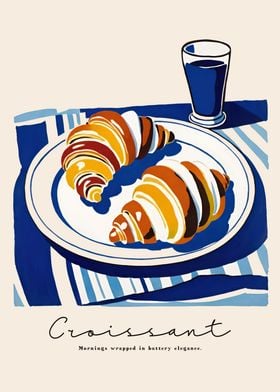 Yummy Croissant Poster