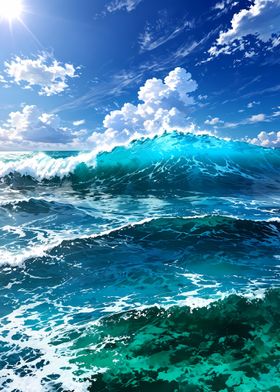 Summer Bliss Ocean Waves