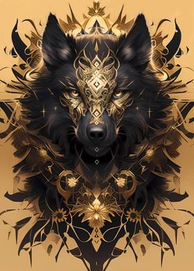 Divine Black Wolf