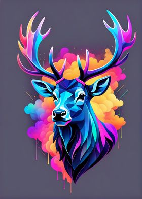 Elk Neon Colorful 