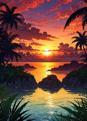 Beautiful Maldives Sunset
